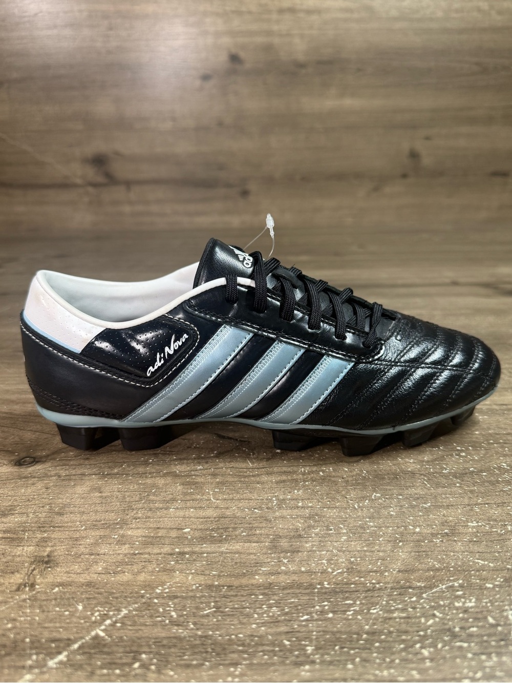 Adidas adiNova FG Women’s 8.5 Leather Soccer Cleats Black Blue G16924 2010